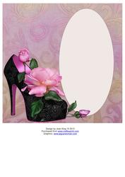 Pink Roses in Shoe 8 Inch Insert