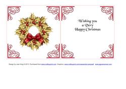 Set of 6 Christmas Inserts 6 Inch Red 2