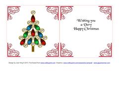 Set of 6 Christmas Inserts 6 Inch Red 4