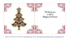 Set of 6 Christmas Inserts 6 Inch Red 5