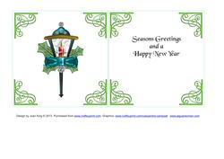 Set of 6 Christmas Inserts 6 Inch Green 2