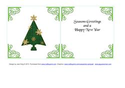Set of 6 Christmas Inserts 6 Inch Green 4