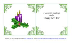 Set of 6 Christmas Inserts 6 Inch Green 5