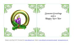 Set of 6 Christmas Inserts 6 Inch Green 6