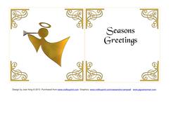 Set of 6 Christmas Inserts 6 Inch Gold 1