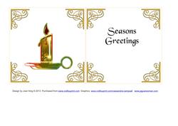 Set of 6 Christmas Inserts 6 Inch Gold 3