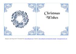 Set of 6 Christmas Inserts 6 Inch Blue 1