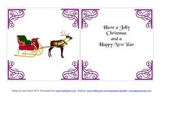 Set of 6 Christmas Inserts 6 Inch Children Purple 3