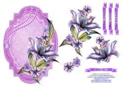 Winter Lillies Decoupage Topper