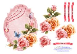 Rosy Glow Decoupage Topper