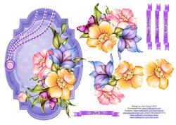 Floral Decoupage Topper