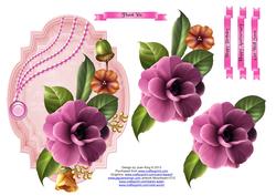 Camellia Decoupage Topper