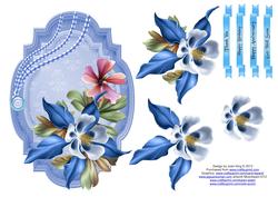 Fleur De La Floret Decoupage Topper