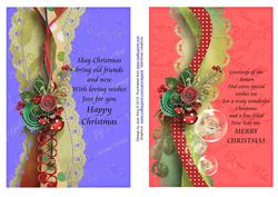 2 Christmas Card Toppers with Verses