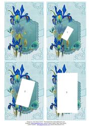 Floral Dutch Iris Inverted Twisted Pyramage