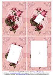 Floral Geraniums Inverted Twisted Pyramage