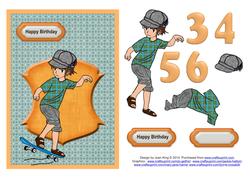Skateboarder Birthday Age 3 to 6