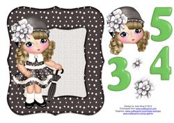 Black and White Pop Princess 3 to 5 Years