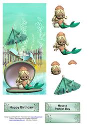 Mermaid Standard Dl Card