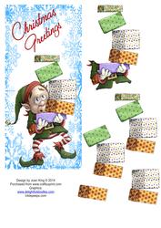 Christmas Elf Delivering Parcels Standard Dl