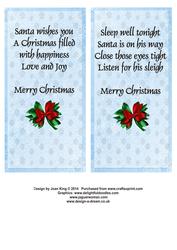 Santa and His Sack Standard Dl Insert