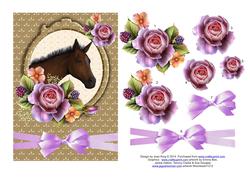 Bay Foal Amongst the Roses