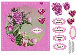Pink Rose Topper