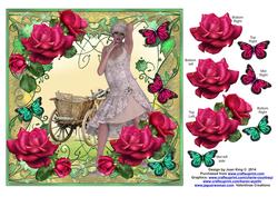 Lady and Her Roses