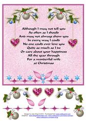 For a Wonderful Wife at Christmas