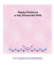 For a Wonderful Wife at Christmas Insert