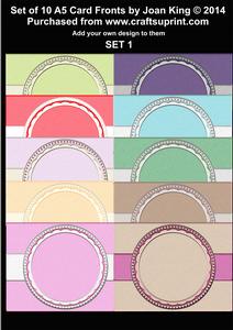 10 A5 Card Fronts Set 1