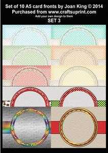 10 A5 Card Fronts Set 3