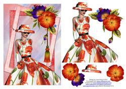 Red Frame and Flowers