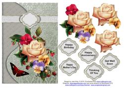 Rose and Pansies