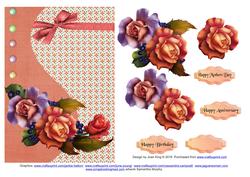 Orange & Lavender Roses