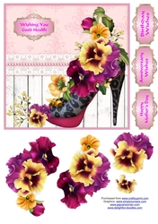 Pansies in shoe