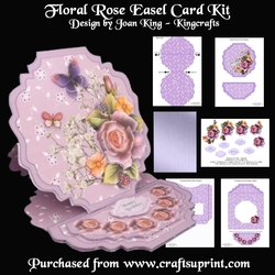 Floral Rose Easel Card kit