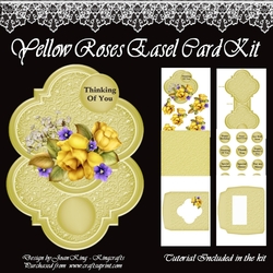 Yellow roses easel card