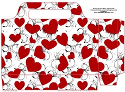 Red hearts tote bag for Valentines day