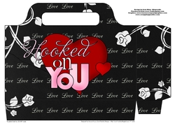 Black & Red tote bag for Valentines day