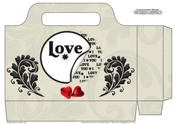 Black & Grey tote bag for Valentines day