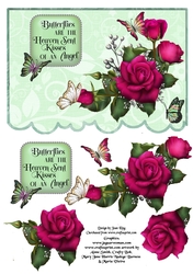 Butterfly and Roses