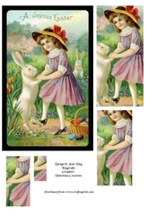 Girl and rabbit