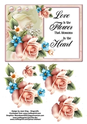 Love is the flowers that blossoms in the heart