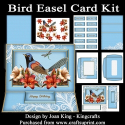 Vintage bird easel card kit