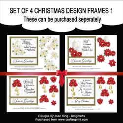 Set of 4 Christmas frame designs 1