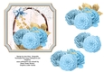 Basket of blue roses
