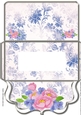 Pink and blue flowers money voucher wallet