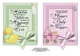 Green & lavender baby toppers