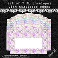 Set of 7 envelopes for any occasion DL size